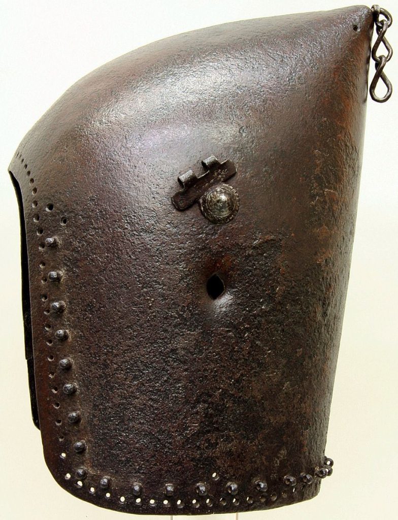 This helmet was said to have been worn in battle by Jeanne d’Arc
