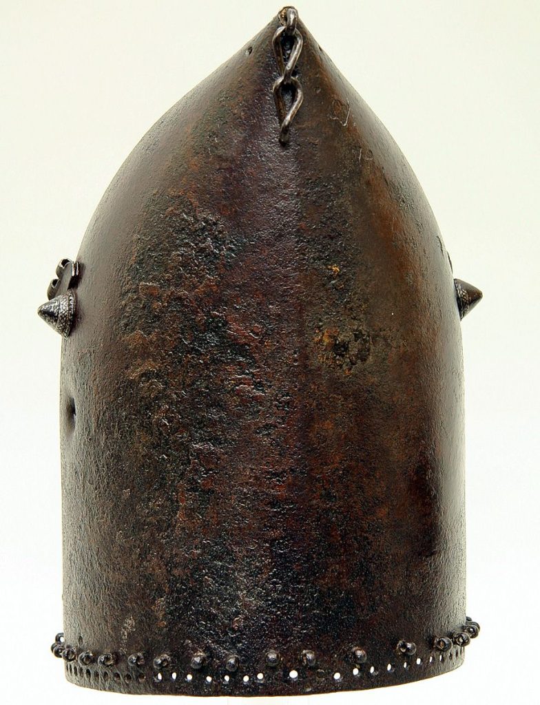 This helmet was said to have been worn in battle by Jeanne d’Arc