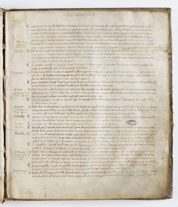 Registre du parlement de Paris. Page 24 - Archives Nationales